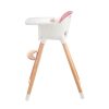 Kinderkraft etetõszék Sienna 2in1 fa lábbal pink|5902533915132