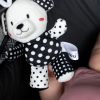Akuku plüss csörgõ Maci fekete-fehér|5907644004706