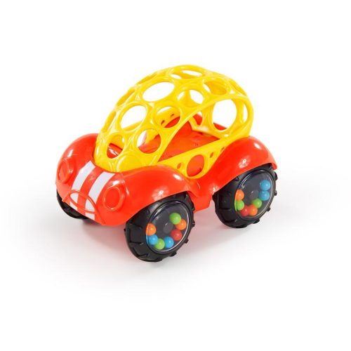 Bright Starts játék Oball Rattle and Roll autó piros/sárga|0074451815582