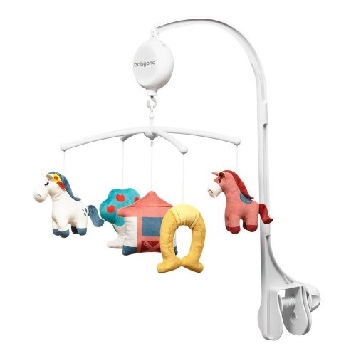 BabyOno zenélõ-forgó elektromos - utazóágyra és fa kiságyra - Lovak 793|5901435413470