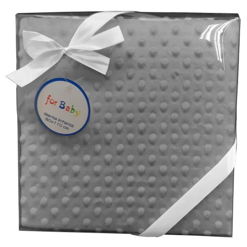 Gamberritos takaró plüss buborékos anyagú 80x110cm szürke 9999|8432443601537