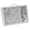 Gamberritos takaró - wellsoft 80x110cm - plüss játékkal, rágókával kék kutya 10617|8432443655752