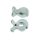 Petite and Mars csipesz babakocsira 2db menta|8596202001904