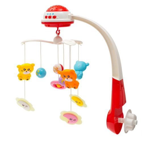 Baby Mix zenélõ-forgó projektoros piros|5902216914926