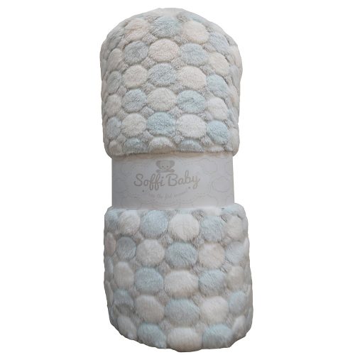 Soffi Baby takaró plüss dupla Mozaik Kék 75x100cm|5998476732677