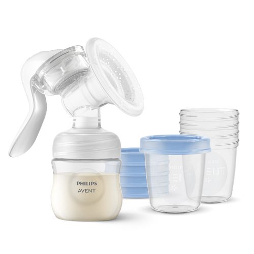 Philips AVENT mellszívó kézi, ajándék 5db VIA 180ml pohárral|8710103999416