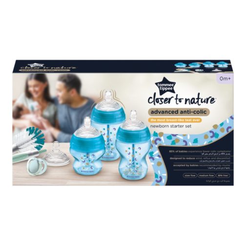 Tommee Tippee újszülött cumisüveg szett - Advanced Anti-Colic 9 db-os kék|5010415227515