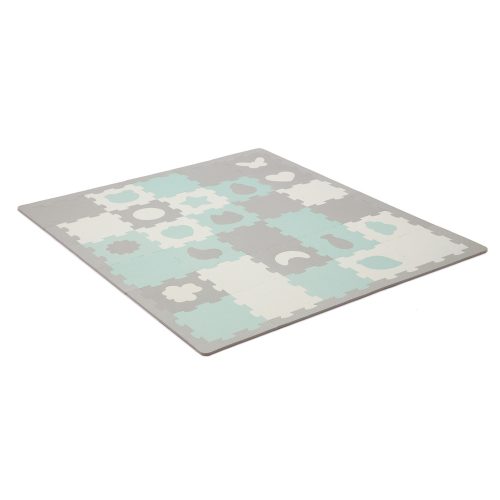 Kinderkraft szivacspuzzle szõnyeg - Luno Shape 30db menta-szürke|5902533919321