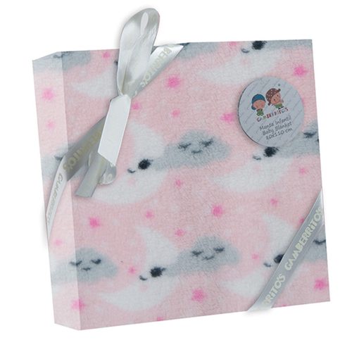 Gamberritos takaró - wellsoft 80x110cm hold/felhõ rózsaszín 10730|8432443662989