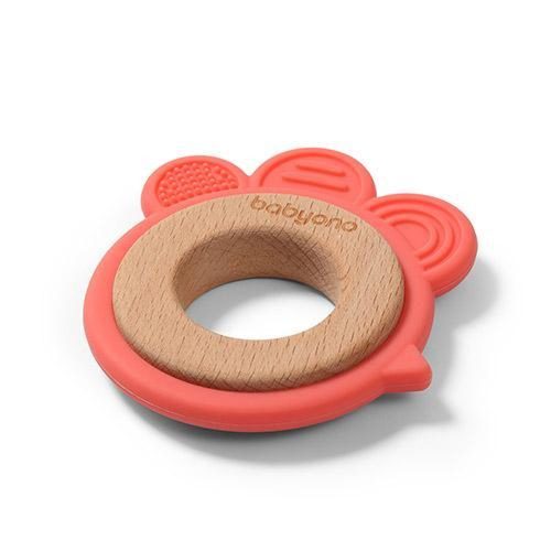 BabyOno rágóka - fa/szilikon Hen 1075/03|5901435413227