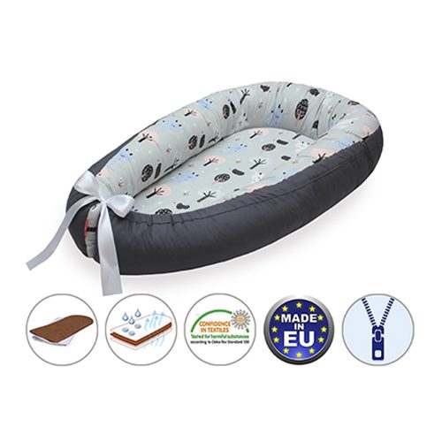 Scamp babafészek kókuszbetétes Graphite Forest BF028|5999546244465
