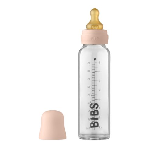 BIBS cumisüvegszett üveg 225ml púderrózsaszín|5713795220922