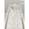 Pihe-Tex Ágynemû Pamut 3 részes 90x140 40x50cm Hõlégballonos maci zöld 683/Z|5996315133555
