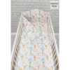 Pihe-Tex Ágynemû Pamut 4 részes 90x140 40x50cm Hõlégballonos maci zöld 683/Z|5996315133623