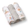 BabyOno textilpelenka színes 3db bambusz világosszürke 397/09|5901435414491