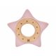 Kikkaboo rágóka - szilikon és fa Csillag pink|3801303020583