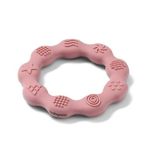 BabyOno rágóka - RING szilikon gyûrû rózsaszín 825/02|5901435412305