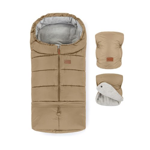 Petite and Mars Téli szett Jibot 3in1 bundazsák és kézmelegítõ kesztyû babakocsira Jasie Sweet Toffee|8596202008224