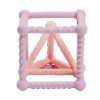Nattou rágóka szilikon kocka és háromszög szett 2db lila-pink|5414673876445