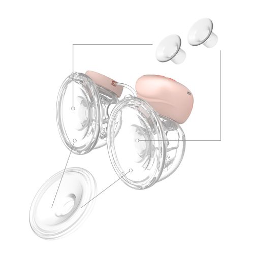 BabyOno mellszívó alkatrész  - tölcsér /2db/ és szilikon betét /1db/ Twinny 1002 KIT II.|5901435414866