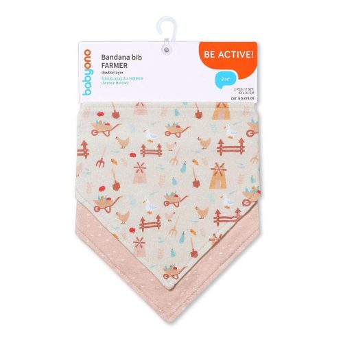 BabyOno elõke - háromszög 2db Farm 879/09|5901435414897
