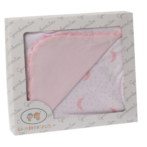 Gamberritos takaró pamut 80x80cm hold rózsaszín 10799|8432443667649