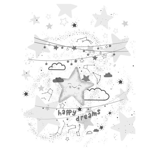 Color pelenkázó lap sík 70x50cm Happy dreams|5999574063724