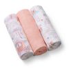 BabyOno textilpelenka színes 3db rózsaszín 348/11|5901435415771