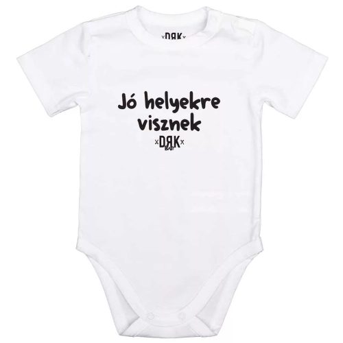 Dorko rövid ujjú kombidressz Jó helyekre visznek mintával fehér 62|0000759904062