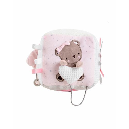Kikkaboo készségfejlesztõ játékkocka plüss Dream Big pink|3800171211383