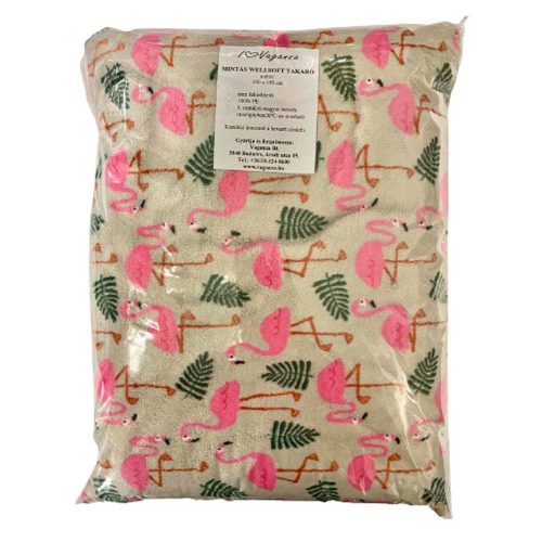 Vaganza takaró wellsoft mintás 100x135cm Flamingó|5999120533138