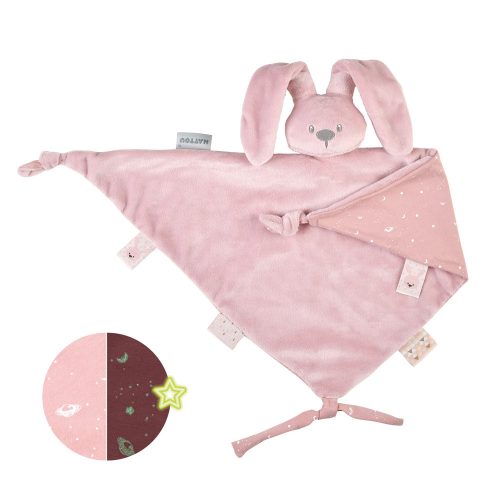 Nattou szundikendõ plüss foszforeszkáló Lapidou Maxi - Nyúl pink|5414673875820