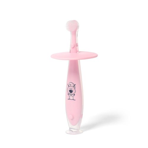 BabyOno fogkefe szilikon 6 hó rózsaszín 551/02|5901435415481