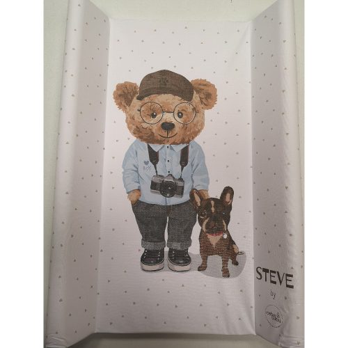 Ceba pelenkázó lap merev 2 oldalú 50x70cm COMFORT Fluffy Puffy Steve|5907672337371