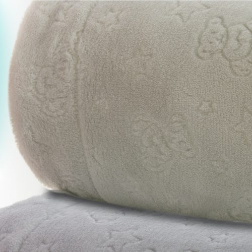 Gamberritos takaró plüss 80x110cm maci és csillag bézs 10878|8432443674500