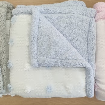 Gamberritos takaró polár termo 80x110cm pöttyös mintás kék 10913|8432443675606