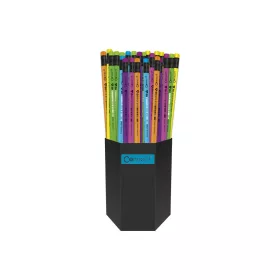   Grafitceruza HB, radíros, fluo színű test és radír, Connect 72 db/csomag,