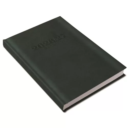 Tanári határidőnapló A5, műbőr 150mmx210mm, fehér lapokkal zöld 2026/2027 Realsystem