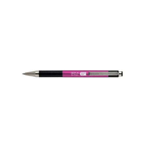 Golyóstoll 0,7mm, metál pink test, Zebra F-301A, írásszín kék
