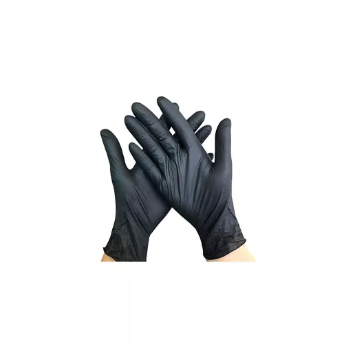 Gumikesztyű nitril púdermentes L 100 db/doboz, GMT Super Gloves fekete