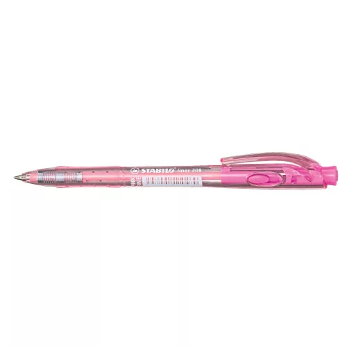 Golyóstoll 0,38mm, F Stabilo Liner 308/56, írásszín pink