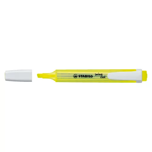 Szövegkiemelő 1-4mm, vágott hegy Stabilo Swing cool 275/24 sárga