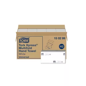   Kéztörlő 2 rétegű Z hajtogatott 237 lap/csomag 21,3 x 23,4 cm 20 csomag/karton Universal Xpress® H2 Tork_150299 fehér