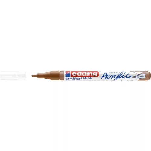 Akril marker 1-2mm, Edding 5300 mogyoró barna
