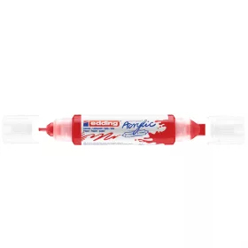  Akril marker 2-3mm, és 5-10mm, 3D kétvégű Edding 5400 piros