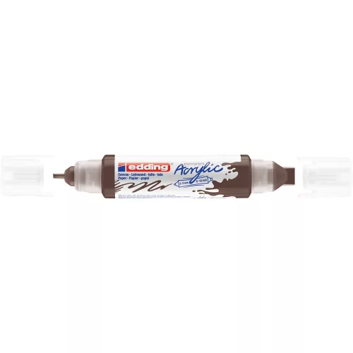 Akril marker 2-3mm, és 5-10mm, 3D kétvégű Edding 5400 barna