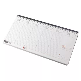   Asztali naptár 320mmx155mm, fehérlapok fekvő kék műbőrrel borított tartóval Realsystem 2027.