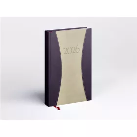   Határidőnapló Prémium A B/5, heti krémszínű lapokkal drapp Realsystem 2026.