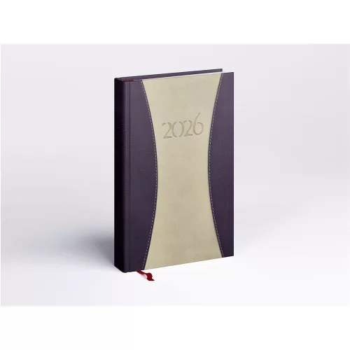 Határidőnapló Prémium A B/5, heti krémszínű lapokkal drapp Realsystem 2026.