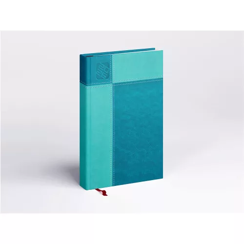 Határidőnapló Prémium M B/5, heti krémszínű lapokkal türkiz Realsystem 2026.